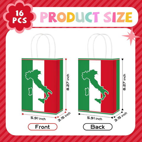 Italian flag candy treat bags cultural party