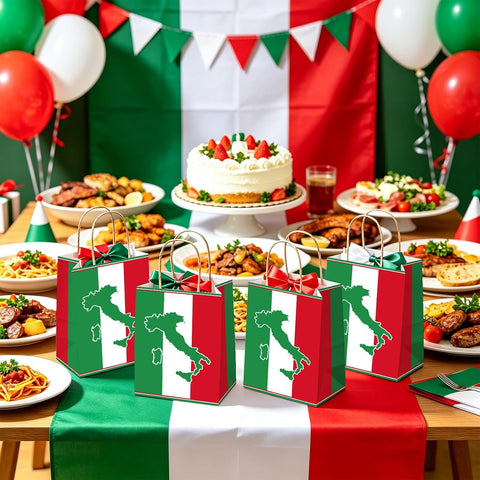 Italian party supplies goodie bags flag