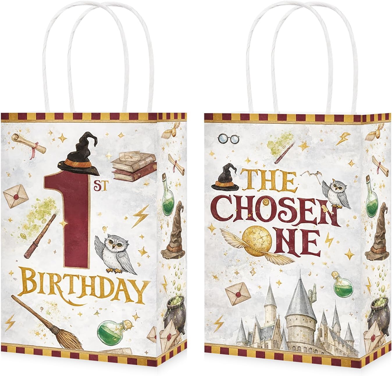 Magical castle 1st birthday goodie bags owl