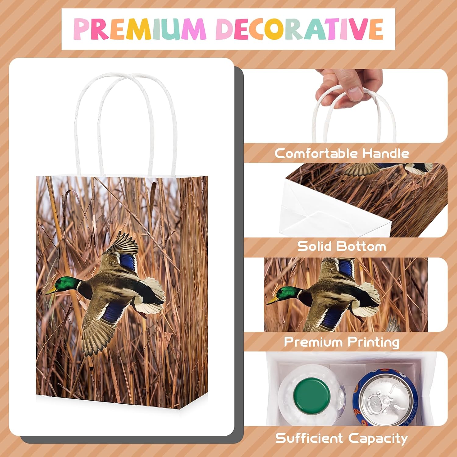 Mallard duck candy treat bags hunting party