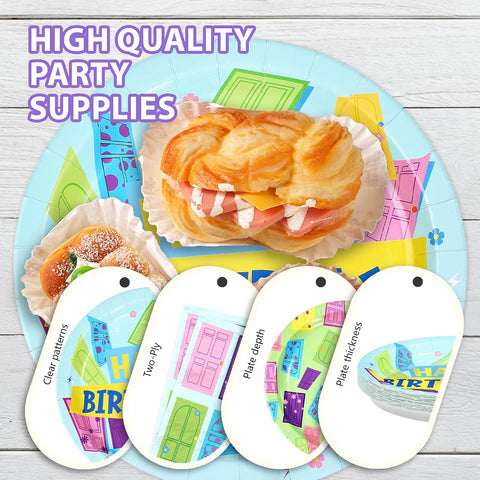 Monster Birthday Plates & Napkins Set - 96 Pcs image 6