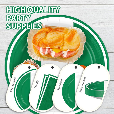 Nigeria national flag design details on paper plates