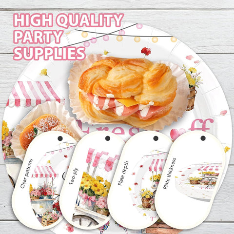 She Is Fresh off the Market Plates & Napkins - 96 Pcs image 6