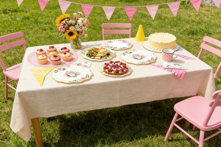 spring  party plates Grencian