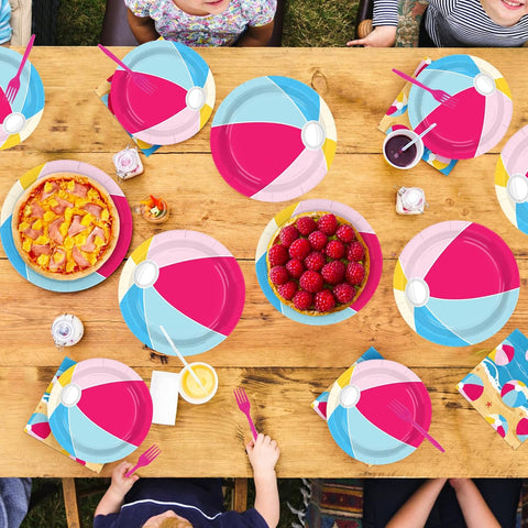 Summer Beach Ball Party Plates & Napkins Set - 96 Pcs image 7