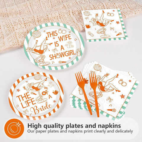 The Life of a Bride Bridal Shower Plates & Napkins - 96 Pcs image 4
