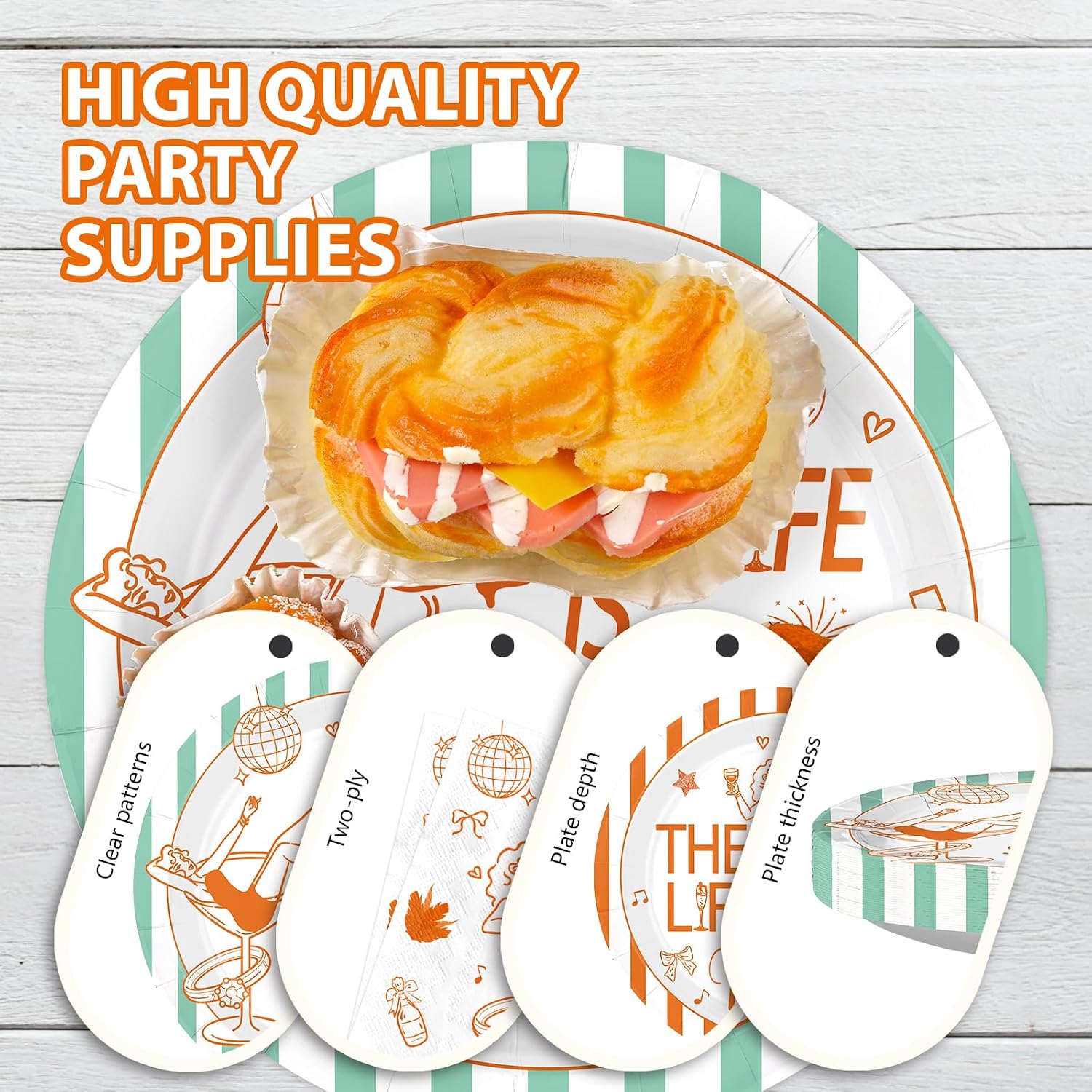 The Life of a Bride Bridal Shower Plates & Napkins - 96 Pcs image 6
