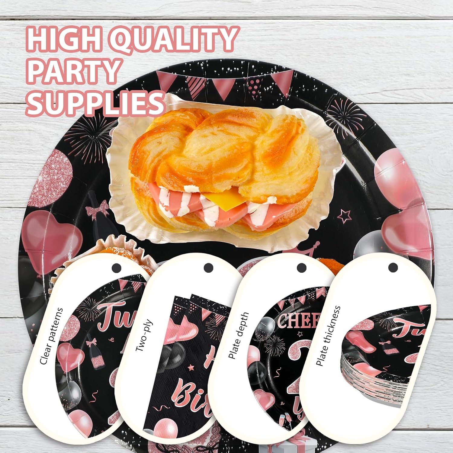 Twenty ATE 28th Birthday Plates & Napkins Set - 96 Pcs image 6