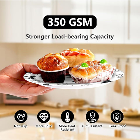 96 Pcs Black Bow Volleyball Party Plates and Napkins - Grencian