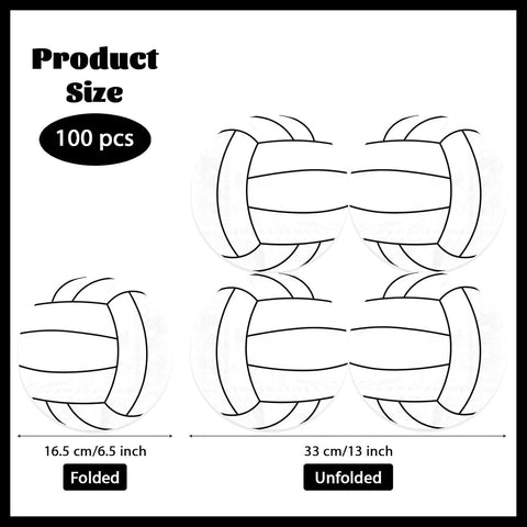 100 Pcs White Volleyball Party Napkins - Grencian